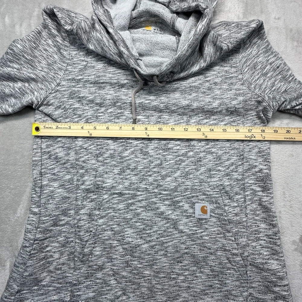 Carhartt Womens Medium 8-10 Gray Newberry Cowl Hoodie Sweatshirt Streetwear